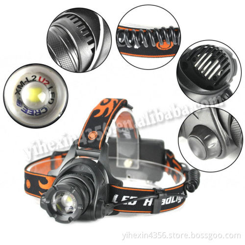 Boruit EHL0629 Super Bright 2000LM Cree L2 Rechargeable Led Headlamp